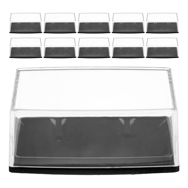 OUNONA Cufflinks Box 18Set In Black And Transparent For Men Jewelry Storage During Business
