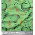thumbnail image 1 of Soimoi Japan Crepe Satin Fabric Floral & Sketch Fruits Print Sewing Fabric Yard 42 Inch Wide, 1 of 3
