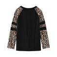 thumbnail image 4 of Girls T Shirts Toddler Kids Girls Spring Crewneck Leopard Prints Basic Long Sleeve T Shirt Tops Blouse Baby Boy Summer Clothes Black 3 Years-4 Years, 4 of 4
