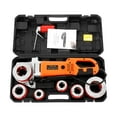 thumbnail image 4 of Manual Ratchet Pipe Threader Kit, Electric Threading Machine with 6 Dies, Portable Pipe Threading Tool Set(Red+Black), 110-120V, 4 of 16