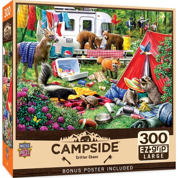 MasterPieces 300 Piece EZ Grip Jigsaw Puzzle - Critter Chaos - 18"x24"
