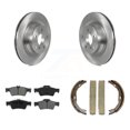 thumbnail image 1 of Transit Auto Rear Disc Rotors Semi-Metallic Pads and Parking Brake Shoes Kit for Car 2011 Mercedes-Benz E550 Convertible Sedan with RWD with 320mm Diameter Rotor K8S-104314, 1 of 11