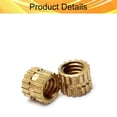thumbnail image 3 of HUGFEGWE M4x4mm Female Thread Knurled Nuts,100PCS Hx5mm OD Brass Threaded Insert Embedment Nuts Hydraulic Welded Joint Injection Molding Assortment Kit for 3D Printing Injection Molding UA824-6602, 3 of 8