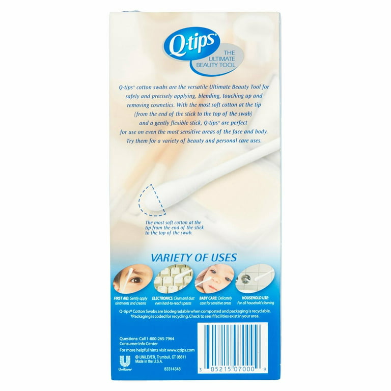  Pointed Q Tips Qtip Bleeker and Röwe Individually Wrapped  Cotton Swabs 180 Count - Recyclable & Biodegreadable - Perfect for Makeup Travel  Qtips Travel Size Travel q tips travel cotton