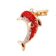 thumbnail image 4 of Dolphin Rhinestone Keychain Car Keyring Purse Bag Pendant Decoration Hanging Keychain Accessory Creative Gift (Random Color), 4 of 6