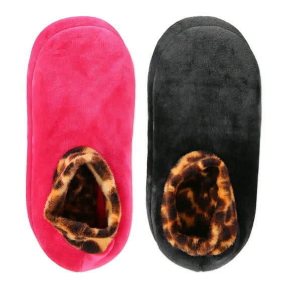 TELOLY 2Pairs Slipper Socks for Women,6-8 Years Old Slipper Socks,Lamb Wool Lining Fuzzy Socks,Style1,16-18Cm