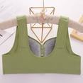thumbnail image 4 of GDREDA Women's Daily Wear Bra Women's Comfortable And Sexy Transparent Shoulder Strap Cordless Backless Spongeless With Convertible Shoulder Straps Green,42, 4 of 4