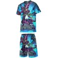 thumbnail image 2 of Kids Yu-Gi-Oh Short Sleeve T-Shirt And Shorts Outfit Set Athletic Mesh Shorts Set for Boys, 2 of 7
