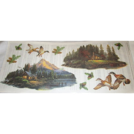 18' Stencil Sheets - Peaceful Cabin Hideaways Thomas Kinkade Instant Stencils, Stencils are on an 8-inch x 18-inch sheet By Imperial