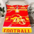 thumbnail image 2 of jejeloiu Football Sport Games Bed Sheets,Yellow Red King Sheets For Rugby Gamer 4 Pieces, 2 of 7
