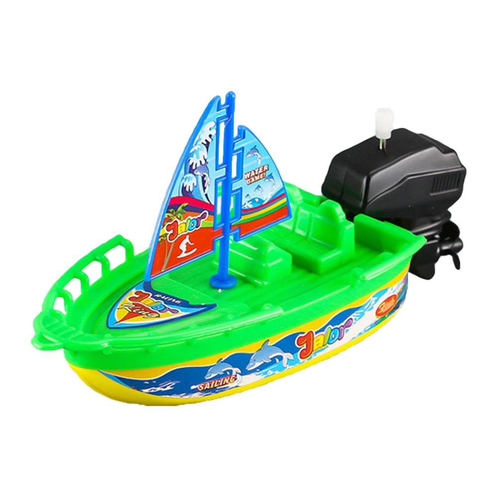 Wind up toy pvc inflatable boat ship kids baby swim pool bath toysCP 