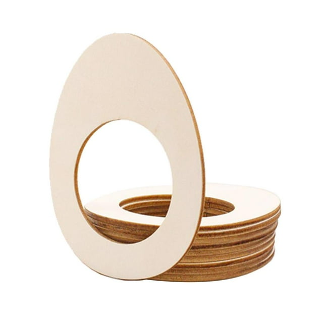10 anillos de madera para servilletas con hebilla de dibujos animados Huevo