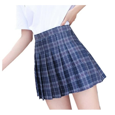 Korean Style Women Pleated Plaid Sexy Mini Skirt Japanese School ...