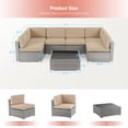 thumbnail image 4 of ACEGOSES Patio Furniture Set,7-Piece Outdoor Rattan Sectional Sofa Sets,PE Wicker for Patio,Deck and Yard,Gray&Sand, 4 of 8
