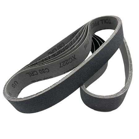 

CRL CRL118X2180X 1-1/8 x 21 80X Grit Glass Grinding Belt for Portable Sanders - 10/Bx