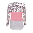 thumbnail image 4 of asdoklhq Long Sleeve Shirts for Women,Womens New Leopard Print splicing Leisure Long-Sleeved V-Neck Blouse, 4 of 9