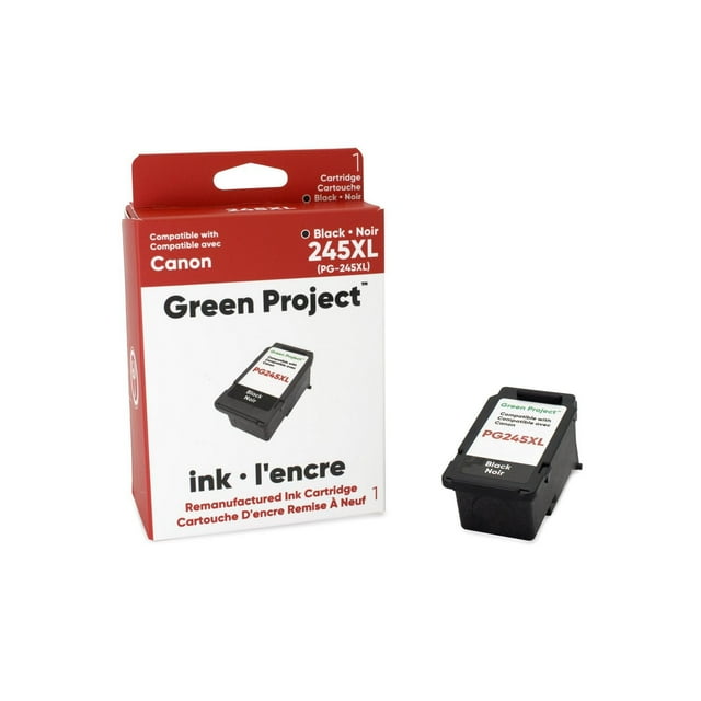 Green Project Canon PG-245 XL Black Remanufactured Ink Cartridge, (GP-C-245XL)