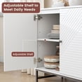 thumbnail image 4 of FANRAL 31.5" Wide Sideboard Buffet with Doors,Adjustable Shelf,Modern Minimalist Storage Console for Living Room Kitchen Dining Room,White Storage Cabinet, 4 of 7