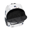 thumbnail image 6 of FORMRS School Backpack with Front Zippered Pocket 12" Student Travel Daypack, Blue Cartoon Snowmen, 6 of 6