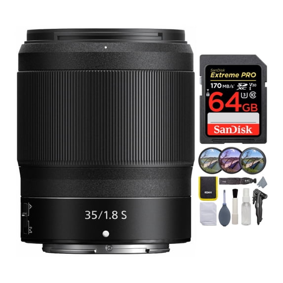 Nikon 20081 NIKKOR Z 35mm f/1.8 S Wide Angle Lens Bundle