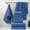 Blue-As shows, variant on Yokan 8-Piece Cotton Towel Set, Soft Absorbent Plush Bath Towels, 2 Bath Towels, 2 Hand Towels & 4 Washcloths, Luxury Bathroom Towel Set, Quick Dry Towels for Home