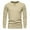 Beige, variant on IYTR Mens Linen Shirts Fall/Winter Fashion Solid Color Long Sleeve Sweater Slim Fitness Athletic Tops Shirts Casual Button-Up V-Neck Navy XXXL