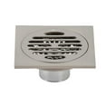 thumbnail image 1 of Kingston Brass BSF4262BN Drain de Douche Carré Symétrique Watercourse 4 Po, Nickel Brossé, 1 of 1