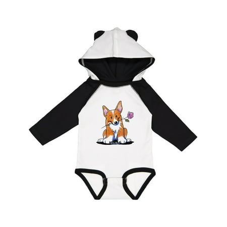 

Inktastic Flower Corgi Gift Baby Boy or Baby Girl Long Sleeve Bodysuit