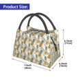 thumbnail image 2 of Yiaed Fruit Pineapples Print Lunch box lunch bag Portable Insulated Lunch Box for Women Men Cooler Tote Bag with Front Pocket for Work Picnic Travel, 2 of 6