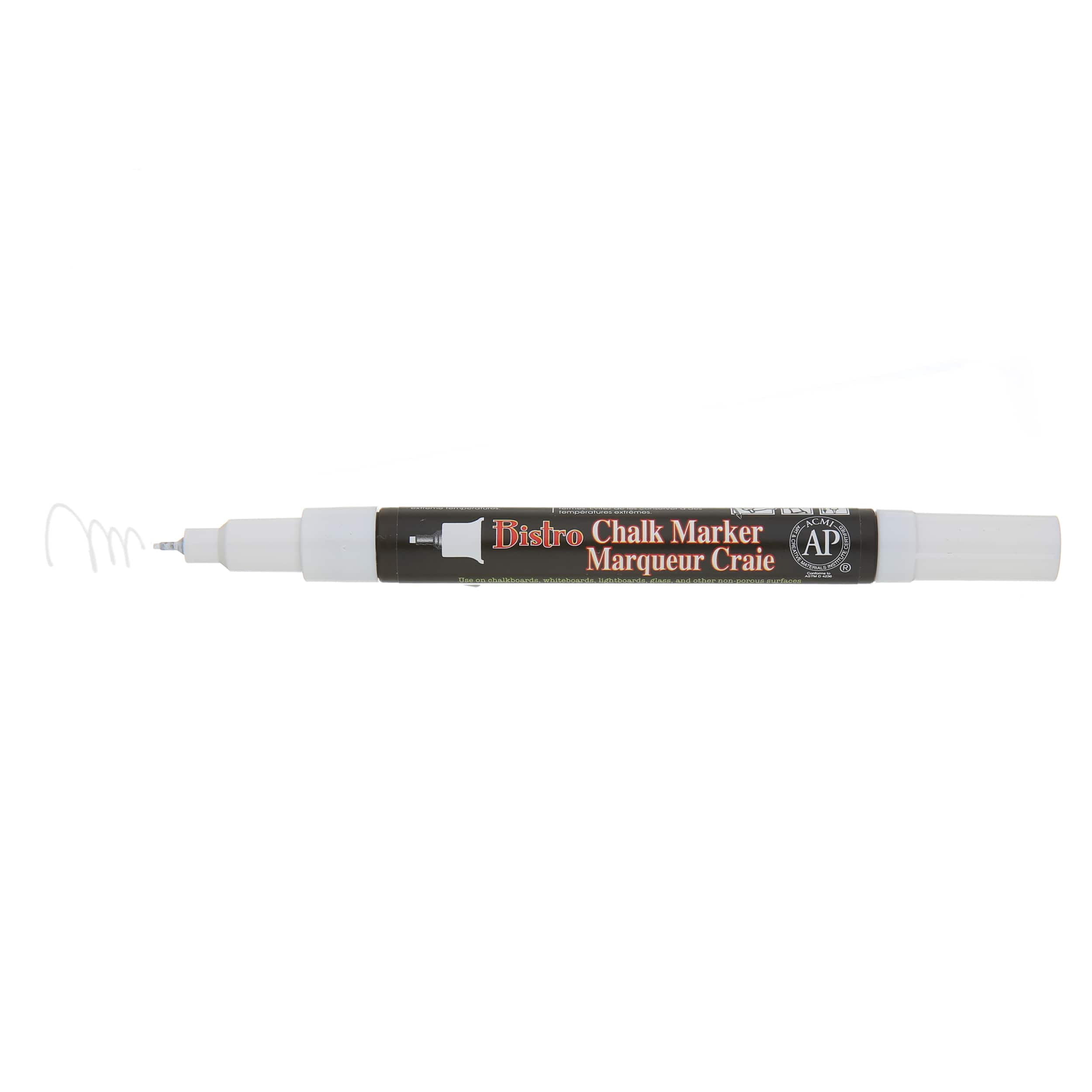 Marvy Uchida Bistro White Extra-Fine Chalk Marker, 12 Pack