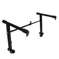 thumbnail image 4 of BEADCEST 1 Set Double Keyboard Stand Heavy Duty Black Iron Rubber for Musicians Performance, 4 of 6