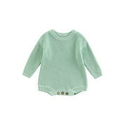 Bagilaanoe Newborn Baby Girl Boy Knit Rompers Sweater Long Sleeve Bodysuit 3M 6M 9M 12M 24M Infant Fall Winter One Piece Jumpsuit