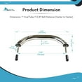 thumbnail image 5 of MARINE CITY Oval Tube Boat Handle Grab Bar Mount Handrail with Flange and Studs 7-5/8 Inches, Marine-Grade Stainless Steel for Yachts, RVs, and Boats Pack of 1, 5 of 7
