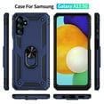thumbnail image 6 of SaniMore Tri-layer Case for Samsung Galaxy A34 5G 6.6" 2023, 360° Rotating Holder/Kickstand Rugged PC Back + TPU Bumper Magnetic Car Mount Anti-fingerprint Anti-fall Heavy Duty Protective Case, Blue, 6 of 8