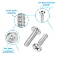 thumbnail image 3 of Uxcell Round Head Phillips Screws, 60 Pack M4-0.7 x 16mm 304 Stainless Steel 18-8 Full Thread, 3 of 7