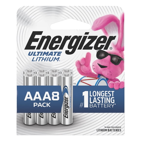 Energizer Ultimate Lithium AAA Batteries (8 Pack), Lithium 1.5V Triple A Batteries