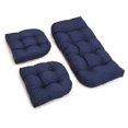 thumbnail image 1 of Set de cojines Blazing Needles para interior/exterior con espalda redondeada, color azul, 1 of 1