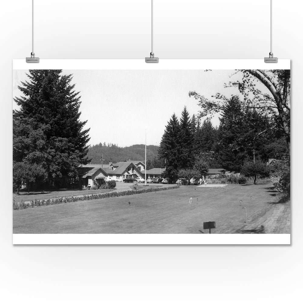 Hood Canal, Washington Exterior View of Alderbrook Resort (24x36