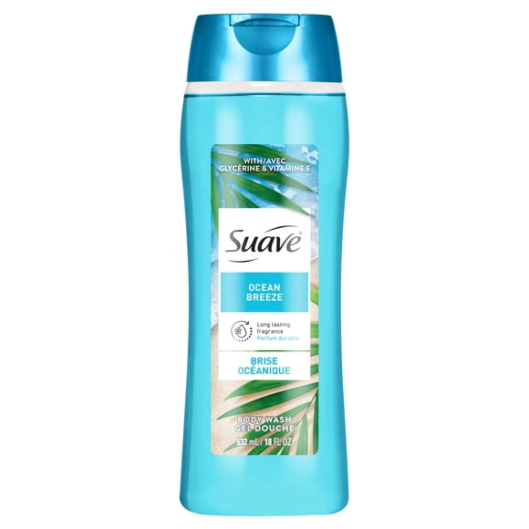 Suave Essentials Gentle Body Wash Ocean Breeze With a Fresh Oil Blend Essence Infused with Vitamin E & Algae Extract 532ml
