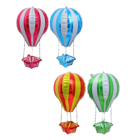 OUNONA 4 Pcs Hot Air Balloon Centerpieces Aluminium Film for Anniversary Events