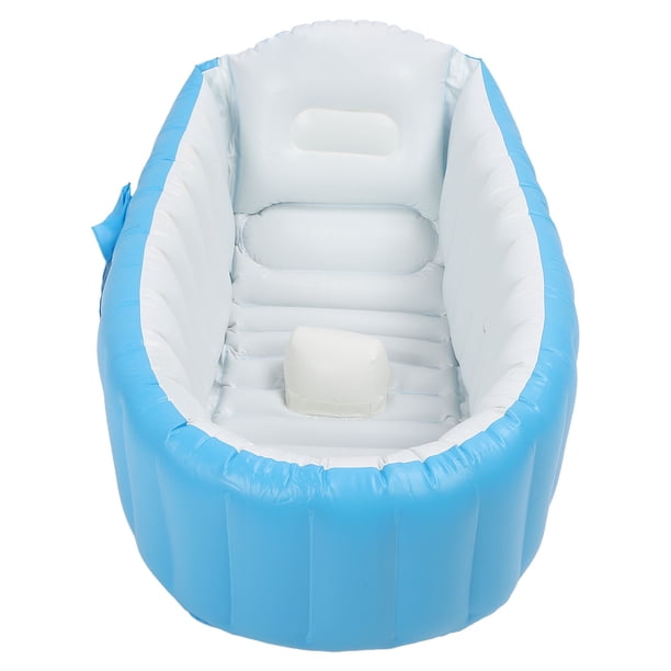 Bañera de Baño Para Bebés de Vije, Respaldo de 45 de Respaldo Plegable Infante Infantil Infantil PVC Suave Para Acamp en El Hogar