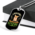 thumbnail image 3 of Live Rire Écorce Vert Collier en Acier Inoxydable Ou or 18 Carats Chien Tag 24" Chaîne, 3 of 8