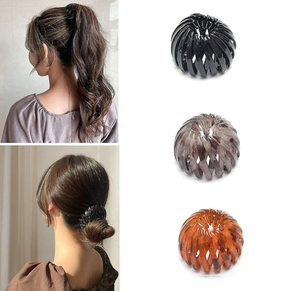 Fashion Hair Clips Expandable Pony Tail Holders Hair Ties Birdnest Hair Clip Ponytail Hairpin