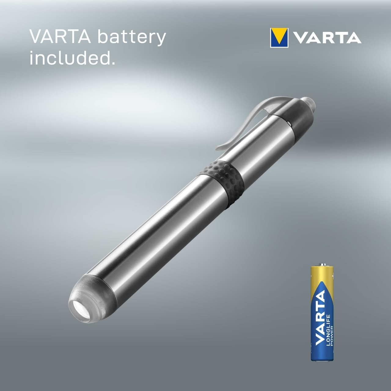 VARTA 16611 Pen Light White 5 mm LED (incl. 1X AAA Longlife Power Battery, Ideal for use in Hos