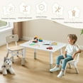 thumbnail image 7 of Toddler Table and 2 Chairs Set, Height Adjustable Kids Table and Chair Set, 31.5''L x 23.6''W, Marble Pattern & Graffiti Desktop, Children Multi-Activity Table for Home/Daycare/Classroom, 7 of 7