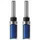 thumbnail image 1 of 2X Broca Router Manejar de 1/4 Pulgada Gemelo 2 Fixture Imperial Estriado Cortador de Plantilla Carpinteria, 1 of 5