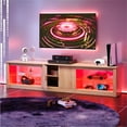 thumbnail image 6 of Bestier 80 inch TV Stand for TVs up to 85", Entertainment Center with LED Lights & Storage Cabinet, Farmhouse Fluted TV Console, LOG, 6 of 7