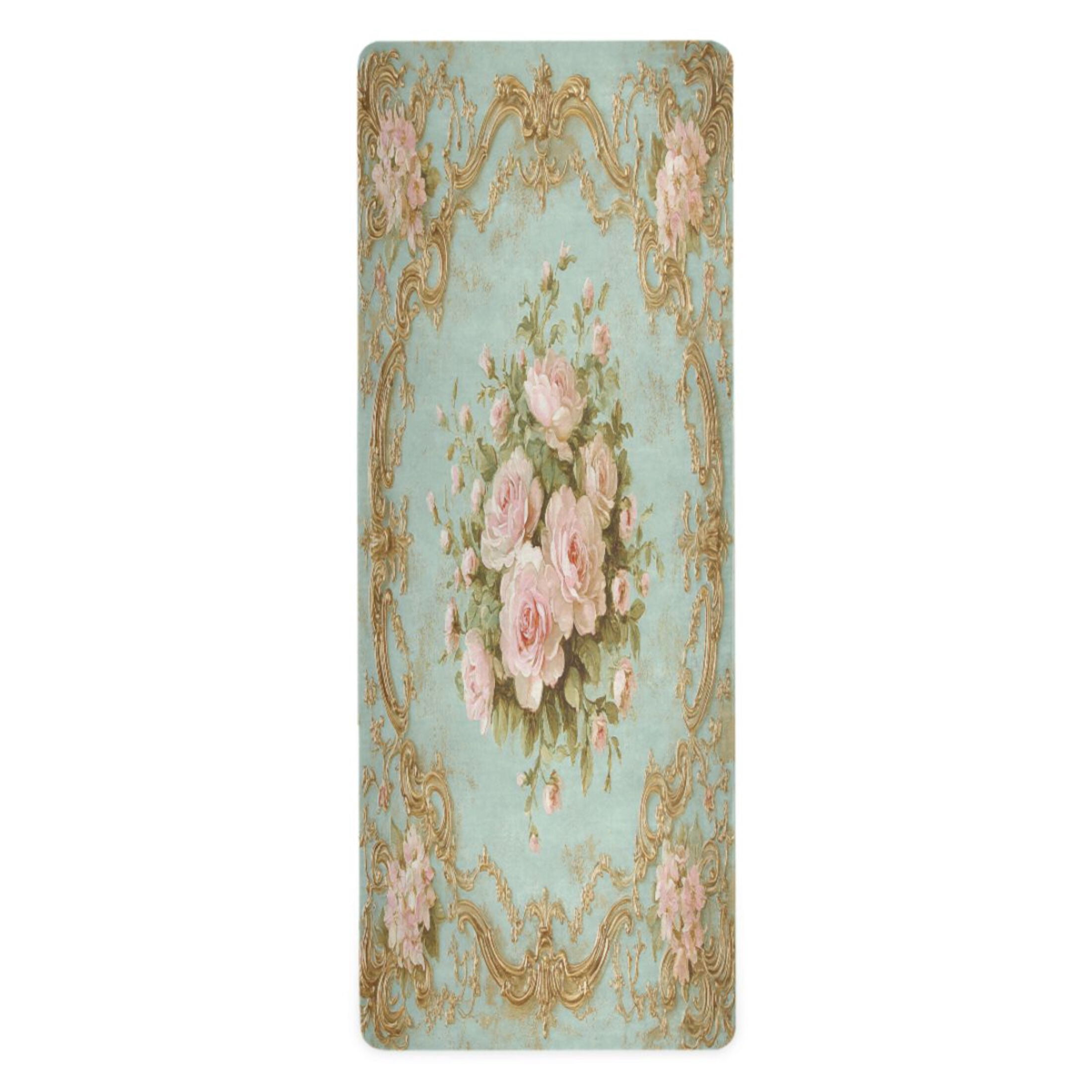 BZSMCE Yoga Mat Women Floral Design Pattern Fitness Mat