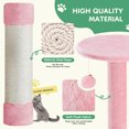 thumbnail image 4 of JIOABL 44" Multi-Level Cat Tree Tower with Hammock, Condo, Climbing Plates, Plush Toy, Kitty Playing House, Pink, 4 of 8