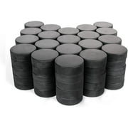 100 Hockey Pucks per Case - Official 6 oz. Standard Size and Weight for Game and Practice. Great for Pond or Rink. Multi-Use Durable Rubber Discs/Pads